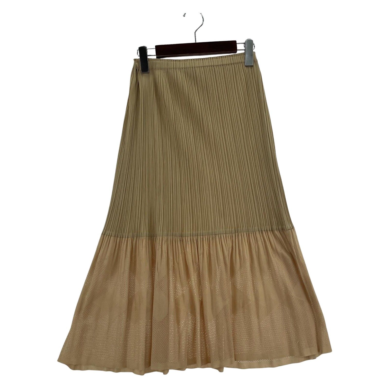 PLEATS PLEASE プリーツプリーズ PP73-JG633 プリーツスカート size2 ベージュ