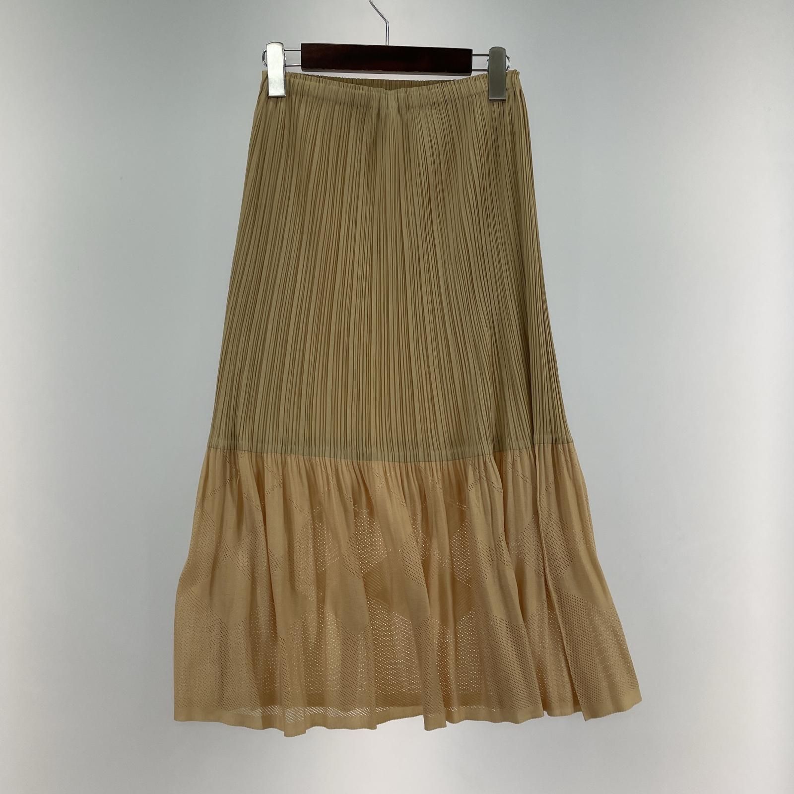 PLEATS PLEASE プリーツプリーズ PP73-JG633 プリーツスカート size2 ベージュ