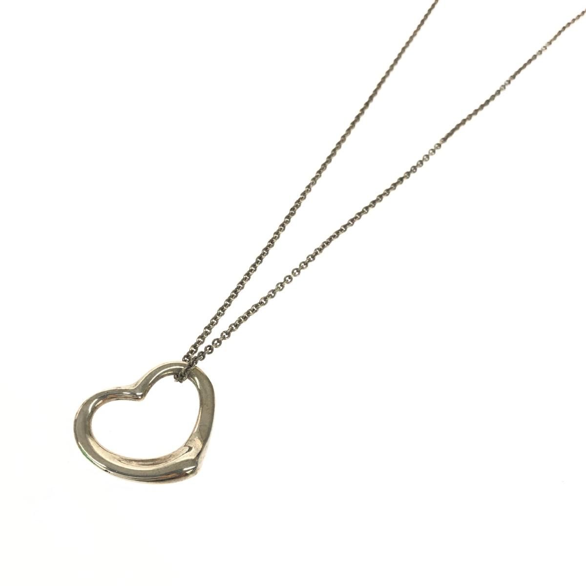 TIFFANY&Co. ティファニー 工場 SVネックレス/オープンハート エルサ