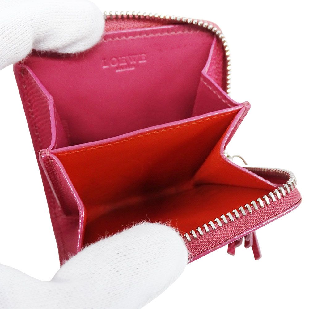 ロエベ LOEWE 財布 レディース ブランド アナグラム コインケース レザー ピンク L字ファスナー ミニ財布 コンパクト 小銭入れ 【中古】  ロエベ ミニ財布！コインケース！ 30 バッグ・小物・ブランド雑貨 【送料無料】 ロエベ コインケース ec-23033 ピンク アマソナ 美品 ...