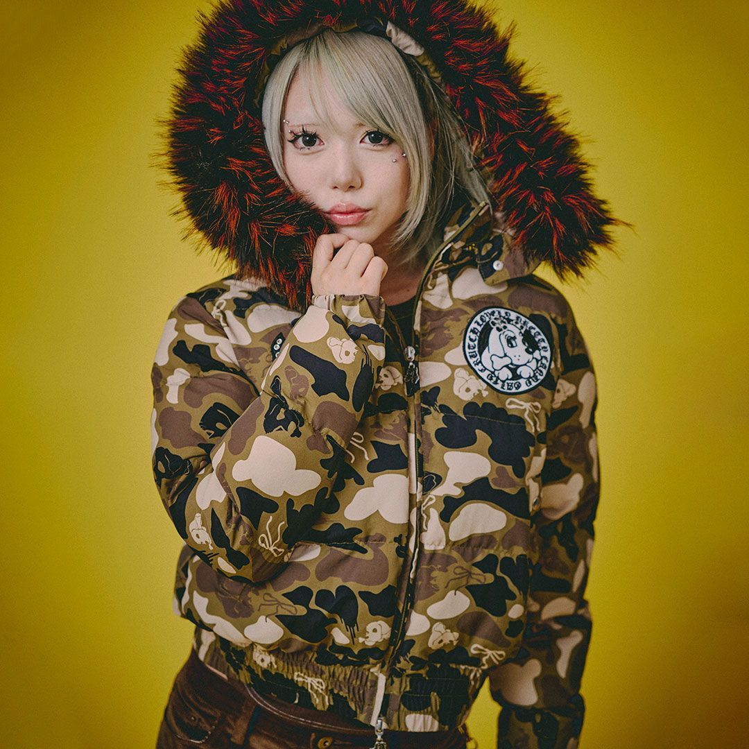 キャンディー ガルフィー CANDY GALFY カモギャル ダウン 153052 BLACK 