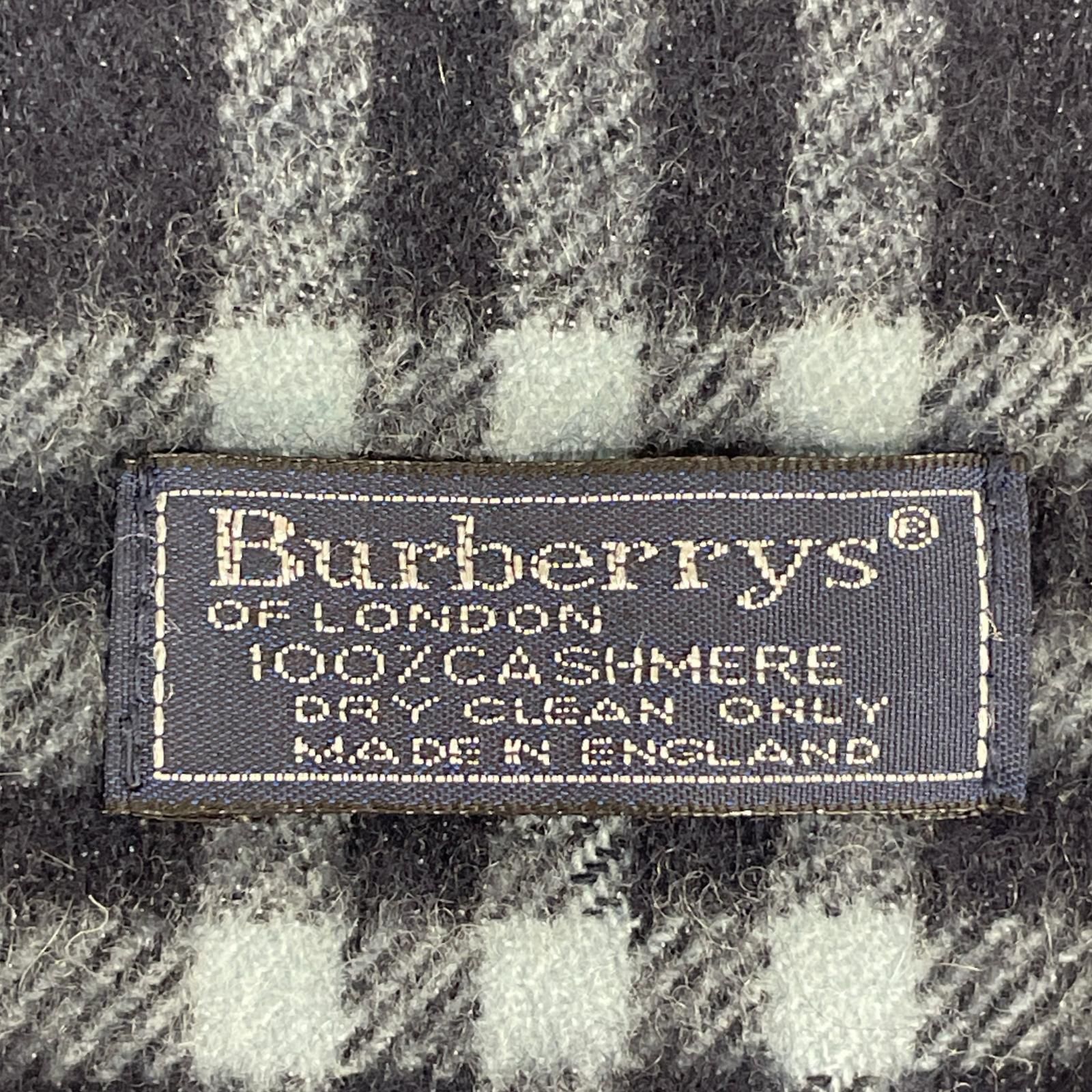 BURBERRY バーバリー チェック カシミアマフラー ネイビー