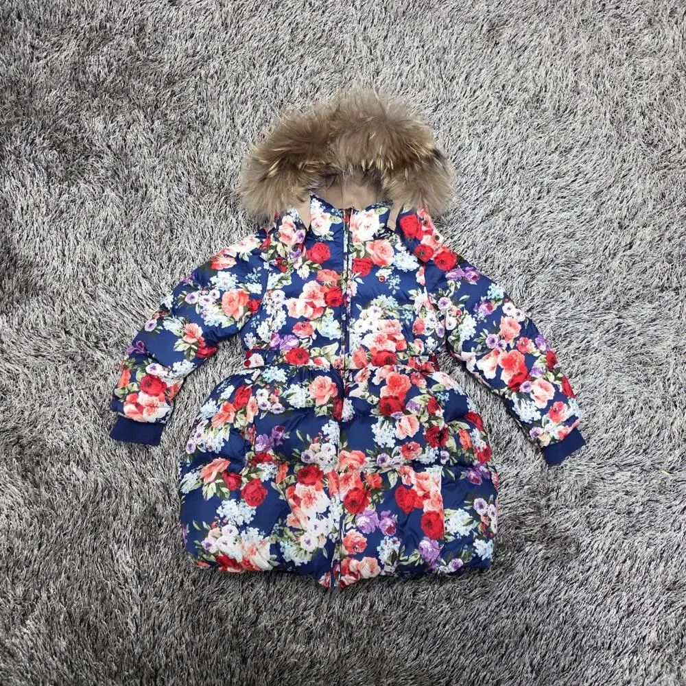 クランシー 花柄 ダックダウン ダウン キッズ 130 JP 482