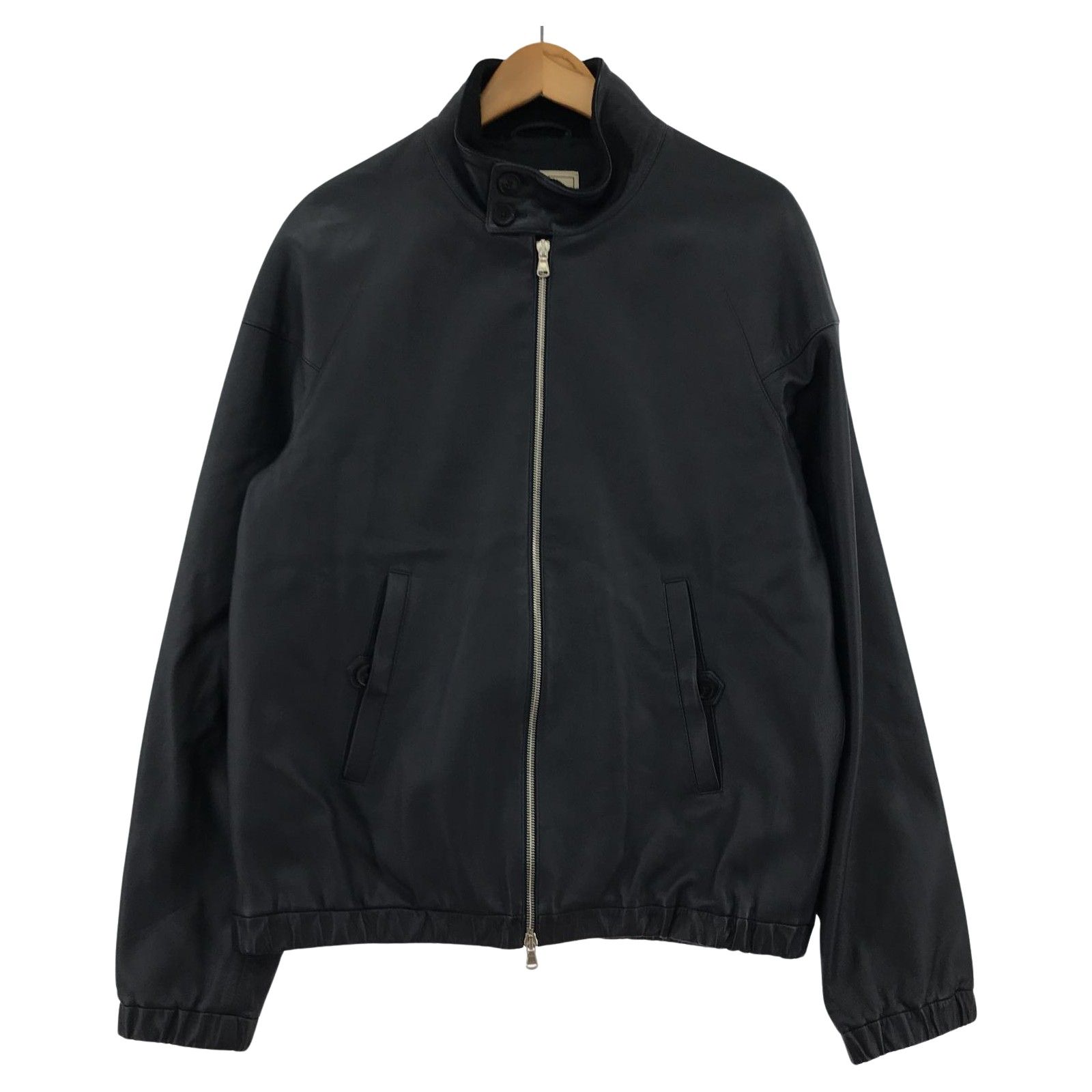 TOMORROWLAND トゥモローランド 18AW ラムレザー ジップアップ ジャケット size表記なし ネイビー