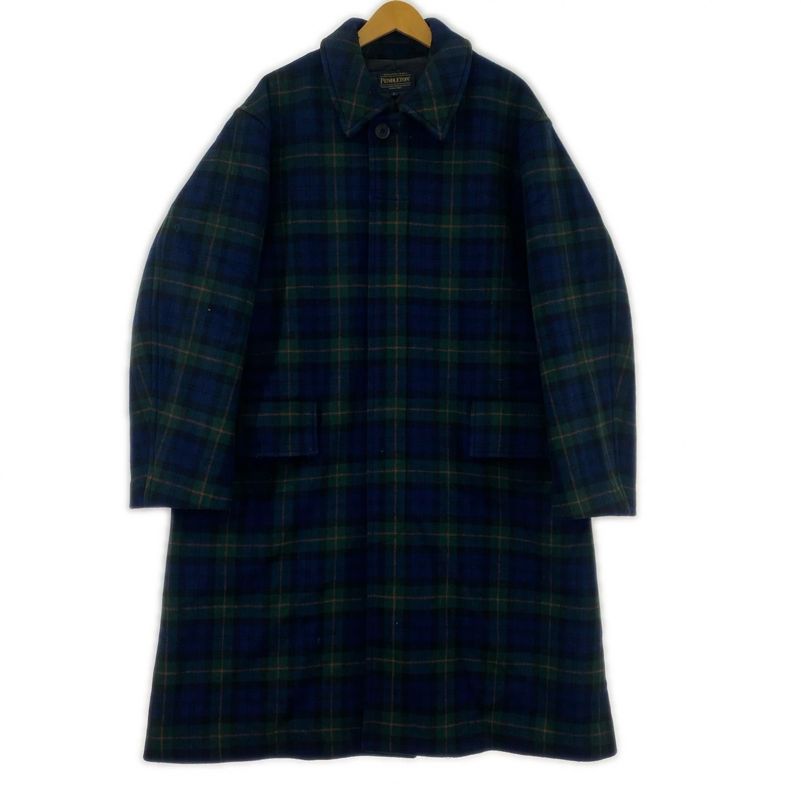 PENDLETON ペンドルトン 9575-8207 チェックコート sizeL ブルー×グリーン