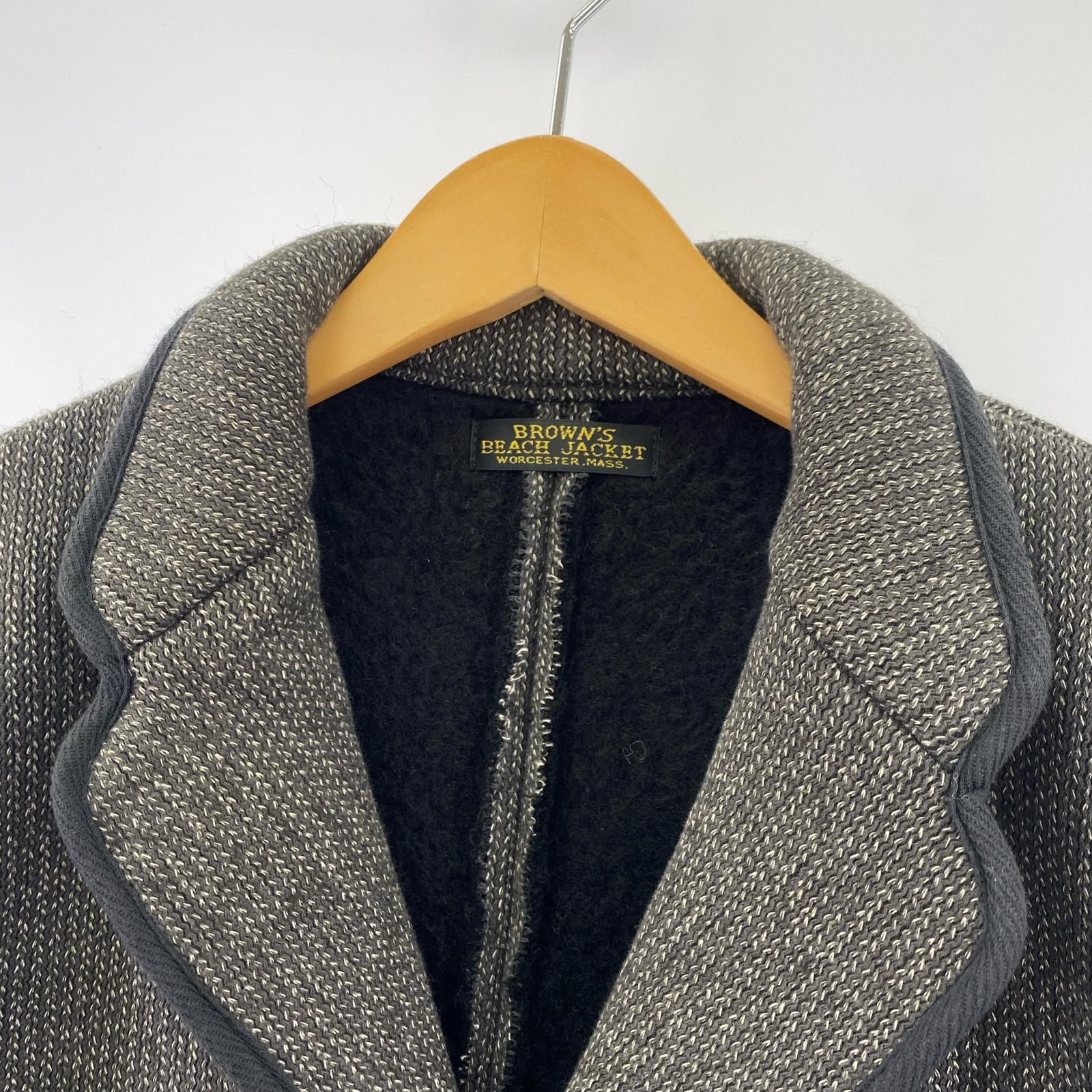 BROWN S BEACH JACKET 7424ジャケット size40 グレー系