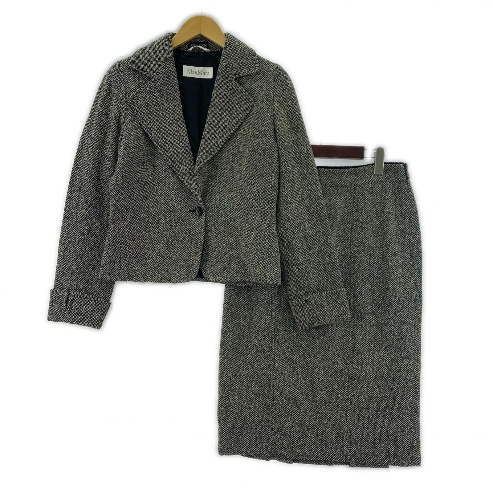 Max Mara マックスマーラ ジャケットセットアップ スカート size上下42 グレー系