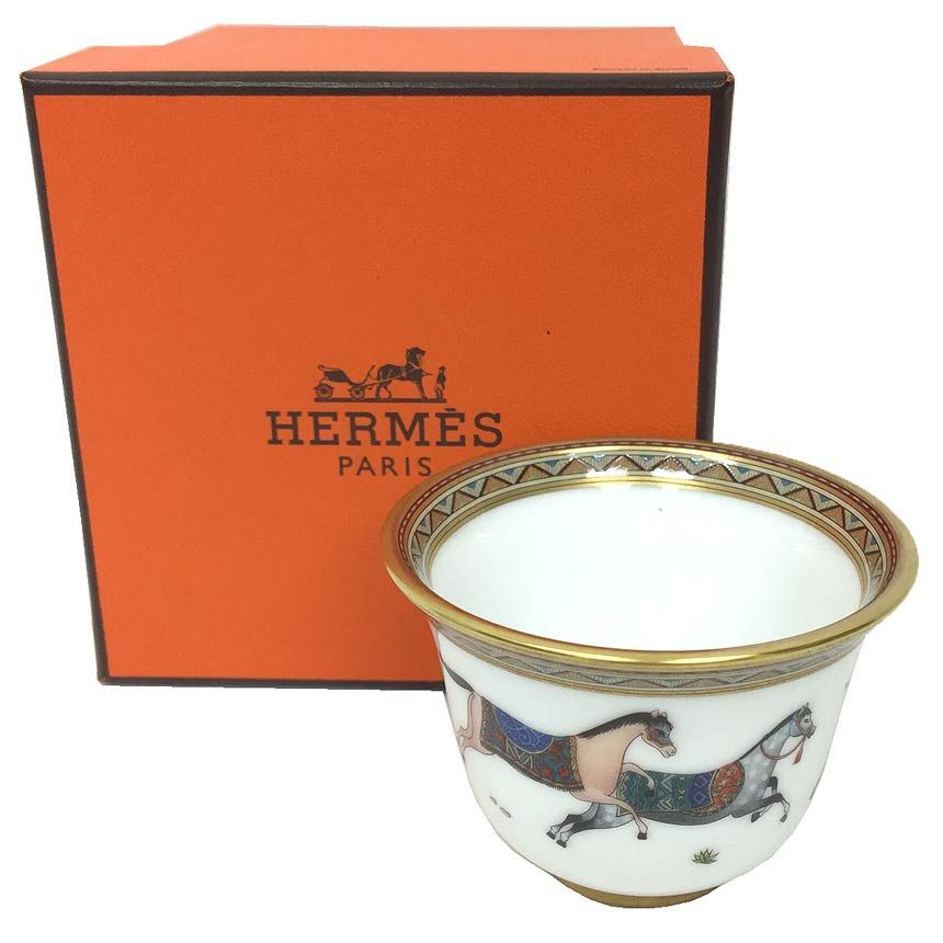 HERMES エルメス 御猪口 ぐい飲み スモールカップ シュバルドリアン Cheval d Orient 東洋の馬 No.２ 食器 aq 11750