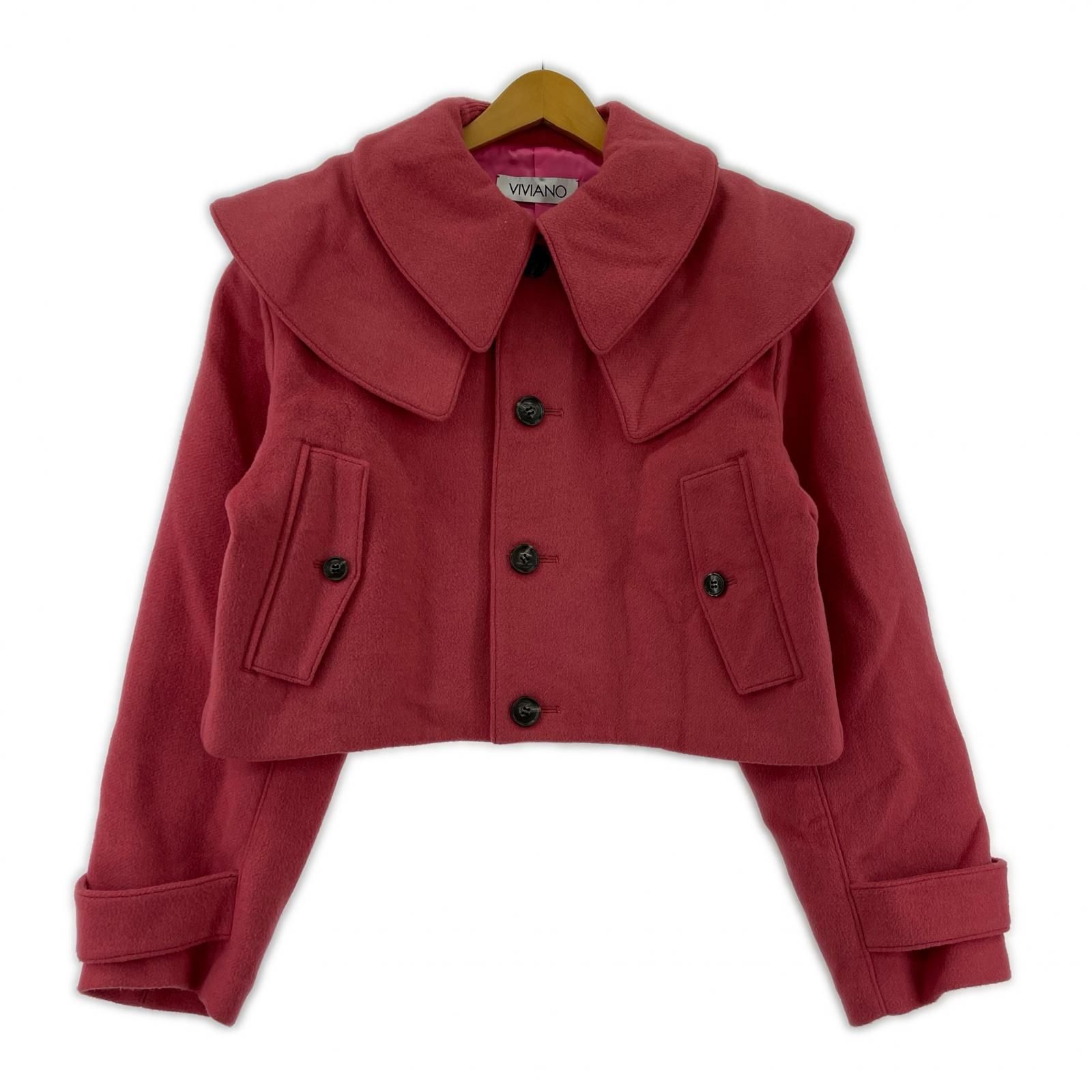 VIVIANO ヴィヴィアーノ 襟付き VS-AW 23-J 05ジャケット sizeS ピンク