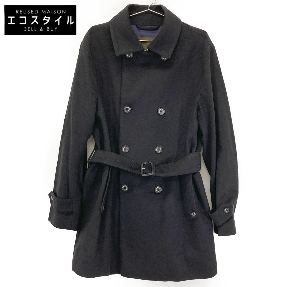 MACKINTOSH マッキントッシュ ネイビー VM-SM-SM ウール混 ダブルブレスト コート 40