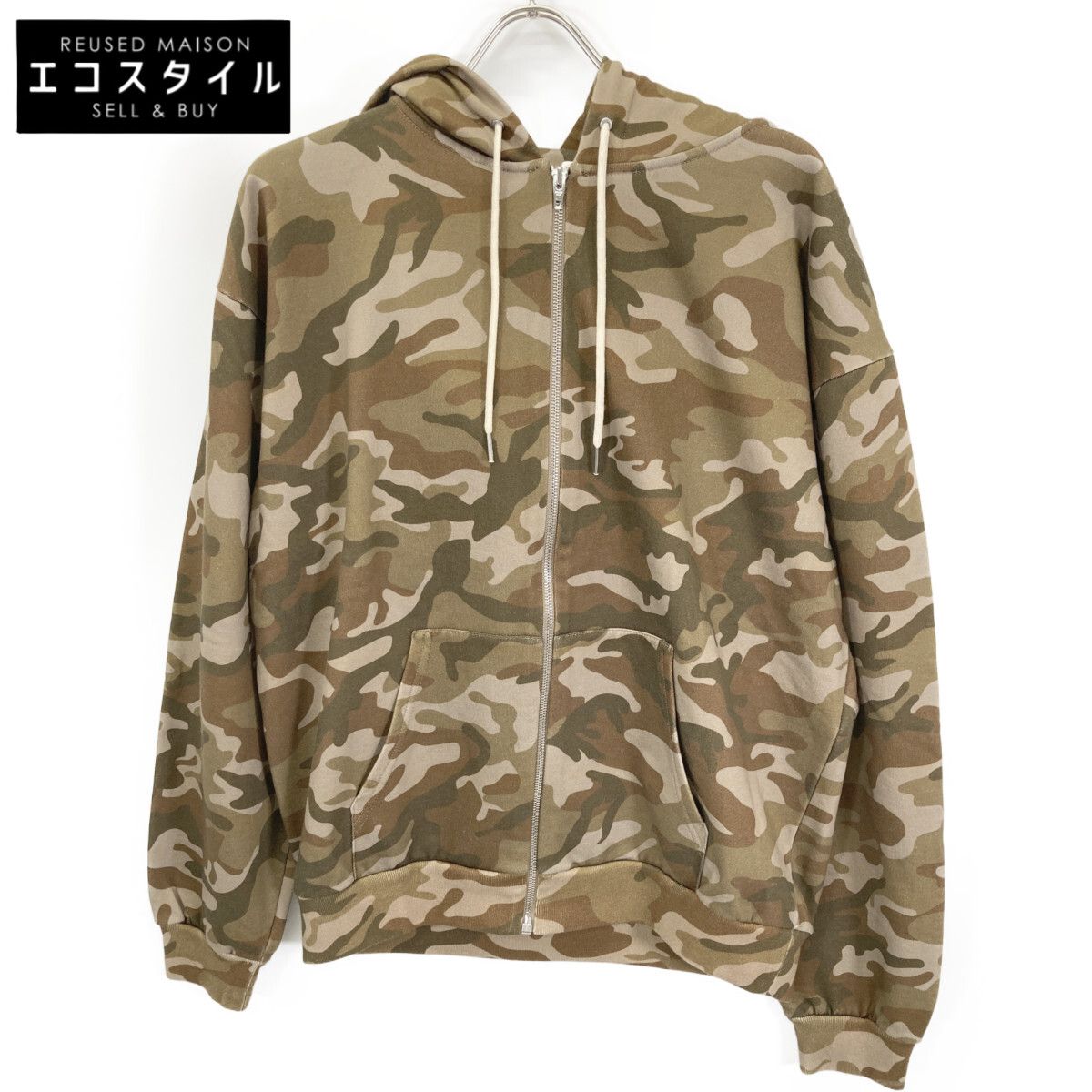 CELINE セリーヌ 2Y497247Q カモフラロゴ コットン パーカー L