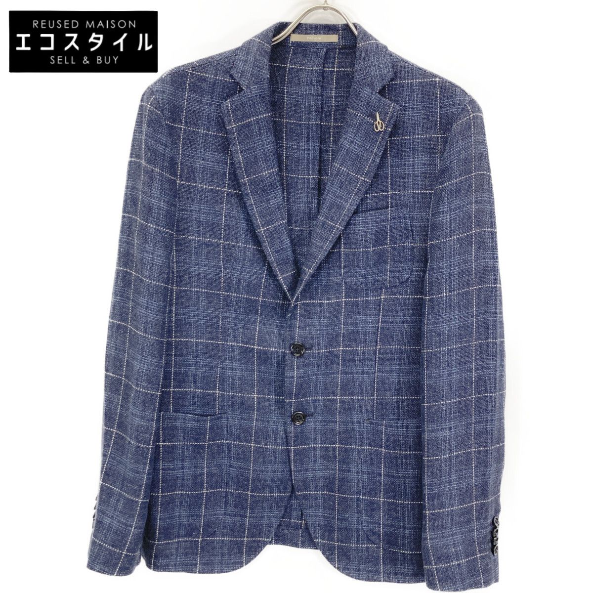 PAOLONI パオローニ 2811G507 ﾘﾈﾝ×ｳｰﾙ 3Bﾃｰﾗｰﾄﾞｼﾞｬｹｯﾄ 50