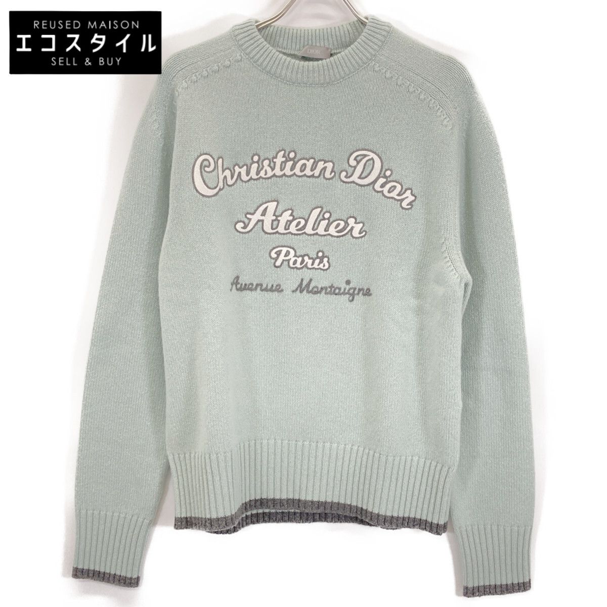 Dior HOMME ディオールオム 20年 213M640AT298 ﾐﾝﾄ ｳｰﾙ ｱﾄﾘｴﾛｺﾞ ﾆｯﾄｾｰﾀｰ L