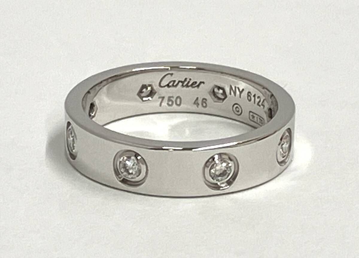 新品仕上げ済み】Cartier カルティエ K18WG 750 8Pダイヤ スモール