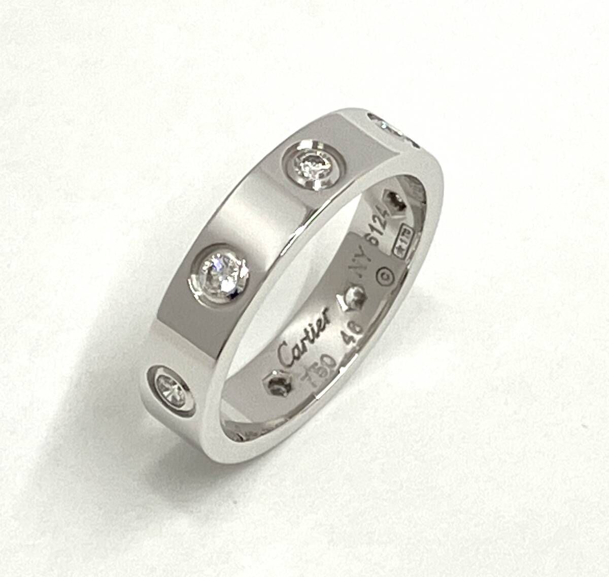 Cartier ラブリング サイズ58 K18WG 750 Cartier カルティエ リング ラブリング 指輪 K18WG 750 #47 約7号 新品