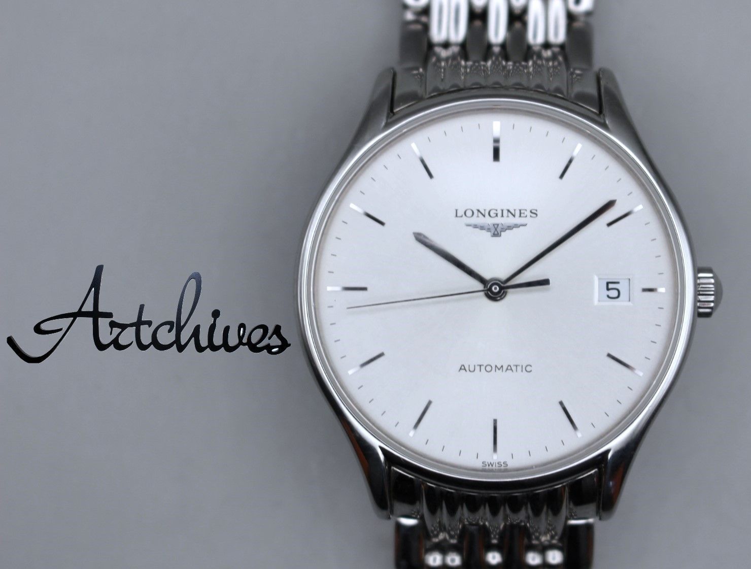 VRW-1441 時計 LONGINES ロンジン L4.760.4 リールデイト SL文字盤 メンズ 自動巻き 腕時計 稼働品