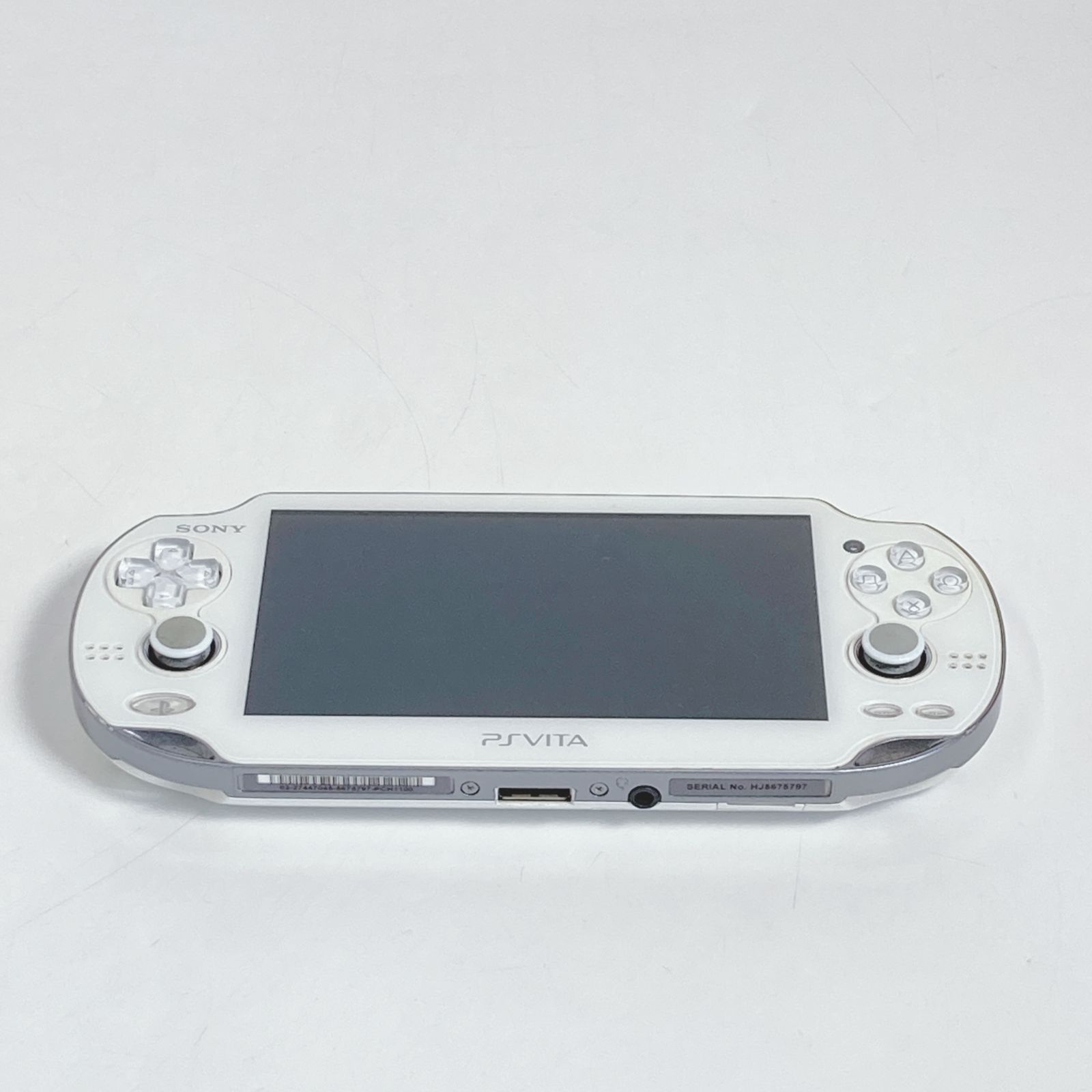 動作品 PlayStation Vita プレイステーション ヴィータ 3G Wi‐Fiモデル クリスタル ホワイト 版 PCH-1100 AB02