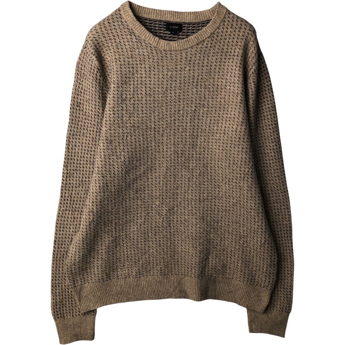 古着 ジェイクルー J.Crew バーズアイ柄 メリノウールニットセーター 