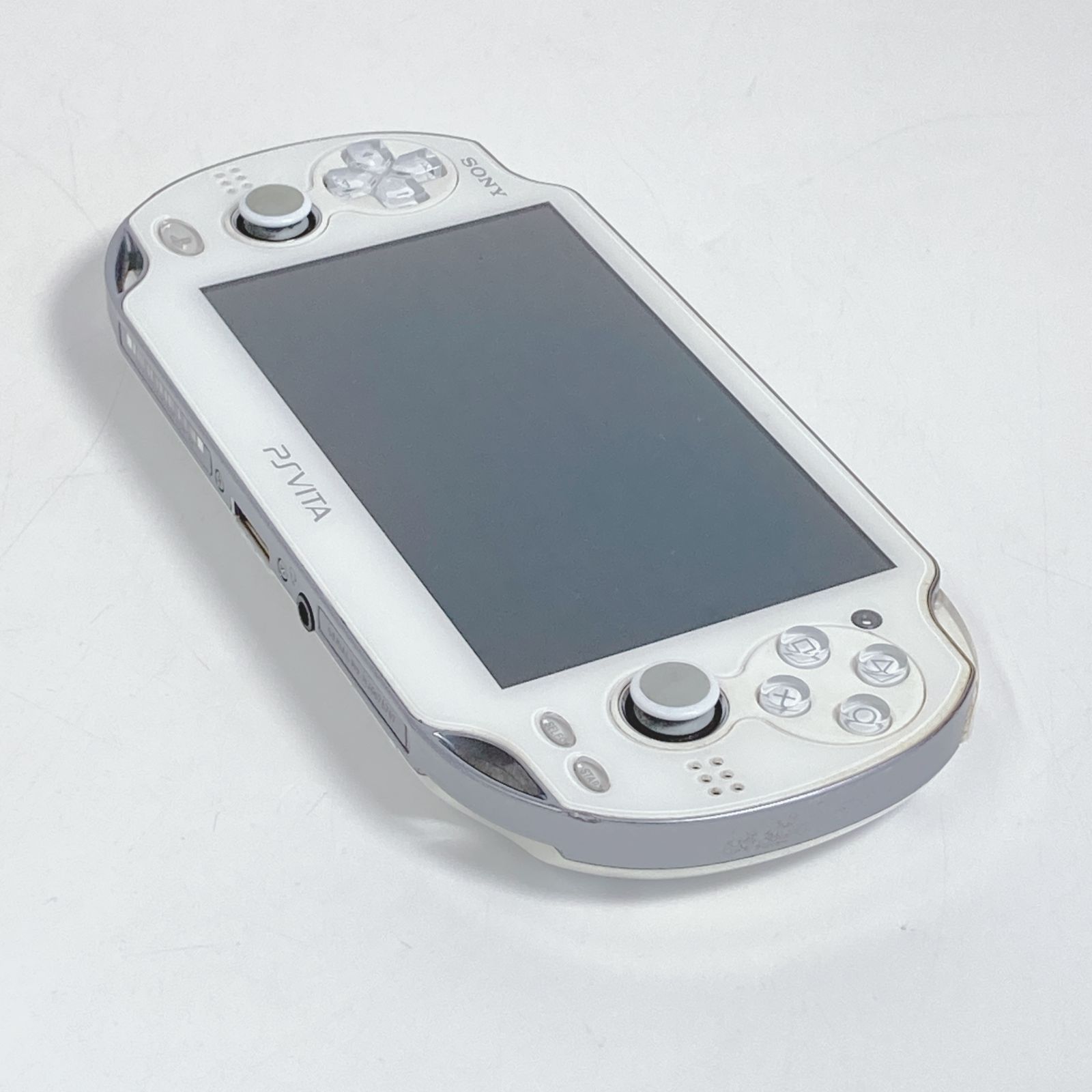 動作品 PlayStation Vita プレイステーション ヴィータ 3 G Wi‐Fiモデル クリスタル ホワイト 版 PCH 1100 AB 02