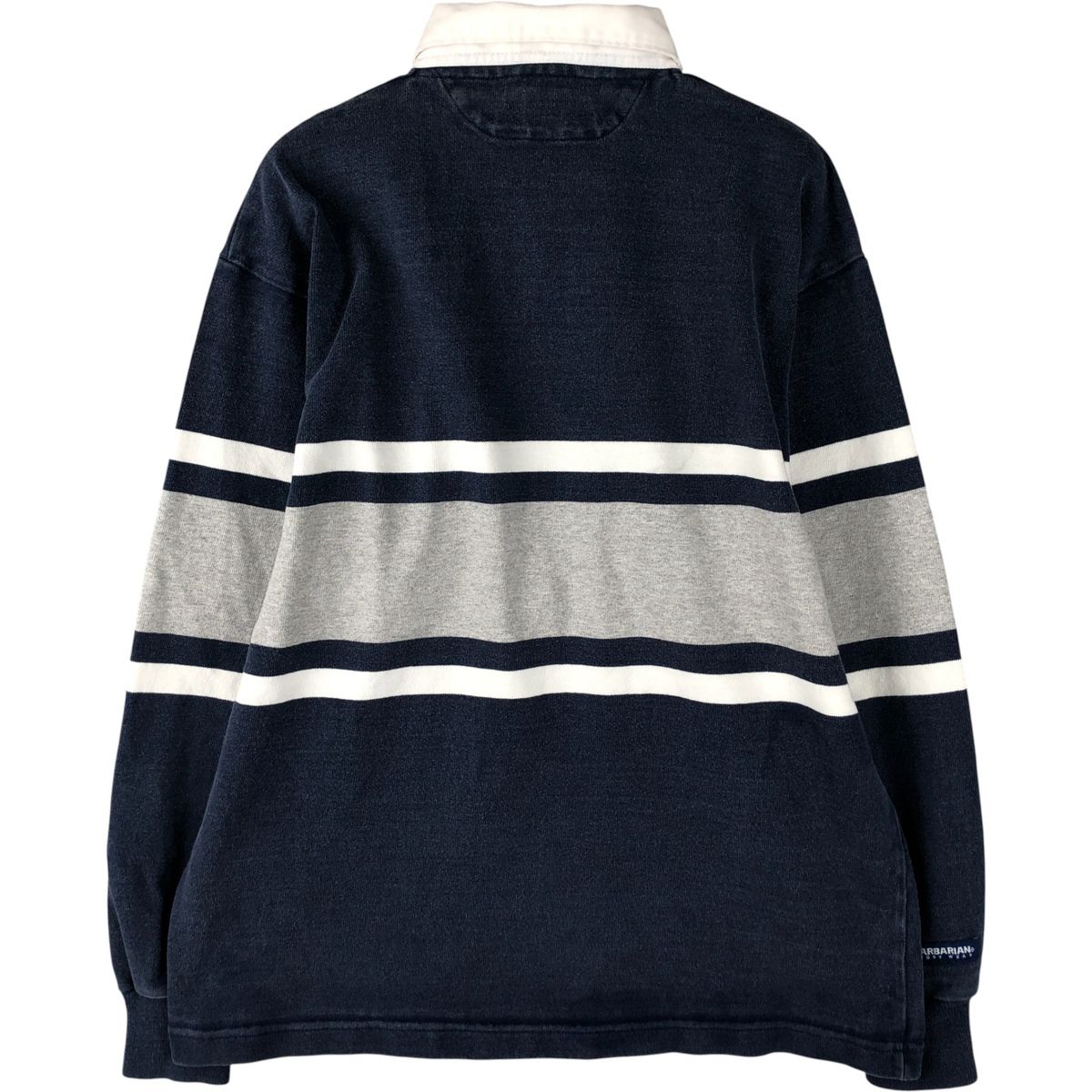 古着 90~00年代 バーバリアン BARBARIAN 長袖 ラガーシャツ カナダ製