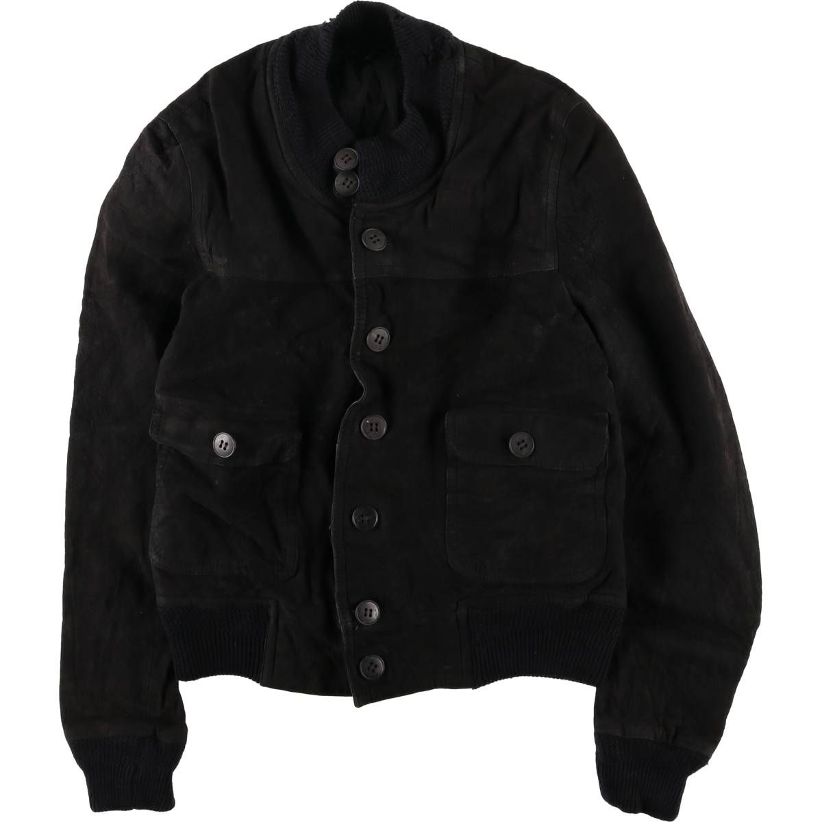 古着 スエードレザージャケット レディースS相当 eaa600097