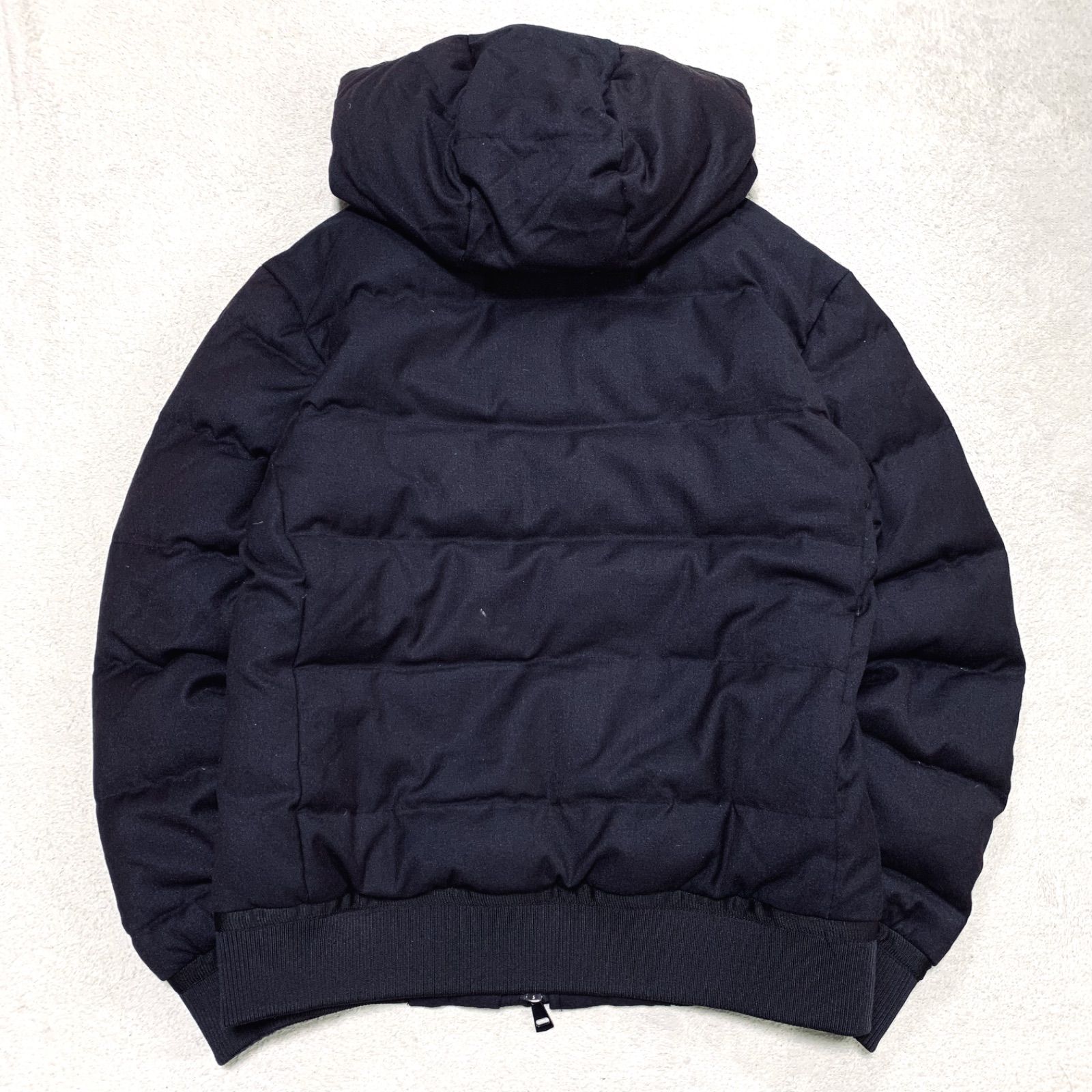 AKM ダウンジャケット フード付 カモフラ 迷彩 Mサイズ ネイビー