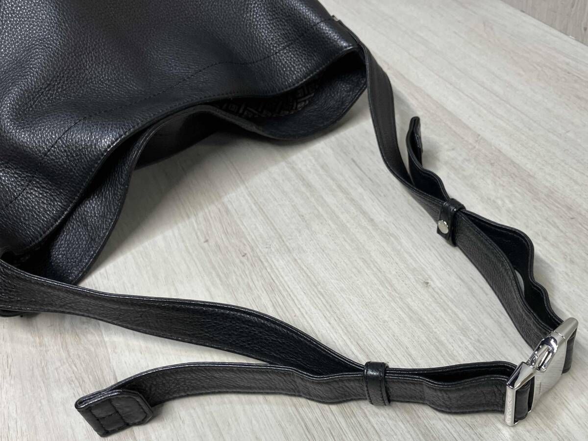 HERGOPOCH TC AS ソフトシュリンクレザー アジャスタブルショルダーバッグ 本革 エルゴポック ブラック かばん 鞄 トート ウインドブレーカー トートバッグ 