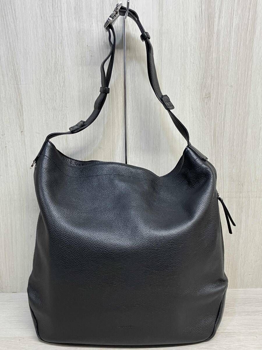 HERGOPOCH TC-AS ソフトシュリンクレザー アジャスタブルショルダーバッグ 本革 エルゴポック ブラック かばん 鞄 トート