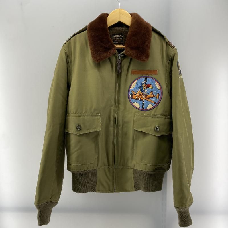 Buzz Rickson s DEMOTEX-ED B-10 ワッペン フライトジャケット オリーブ 40 バズリクソンズ 24