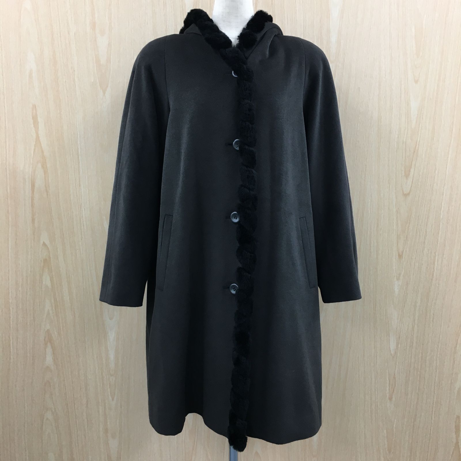 Rob Art ウール✖️アルパカ ブルーフォックスファー ブラウンロング