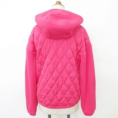 キャロウェイ CALLAWAY スポーツウエア ゴルフ ジャケット モデル ブルゾン ジップアップ フード 中綿 キルト フリース 起毛 ピンク L