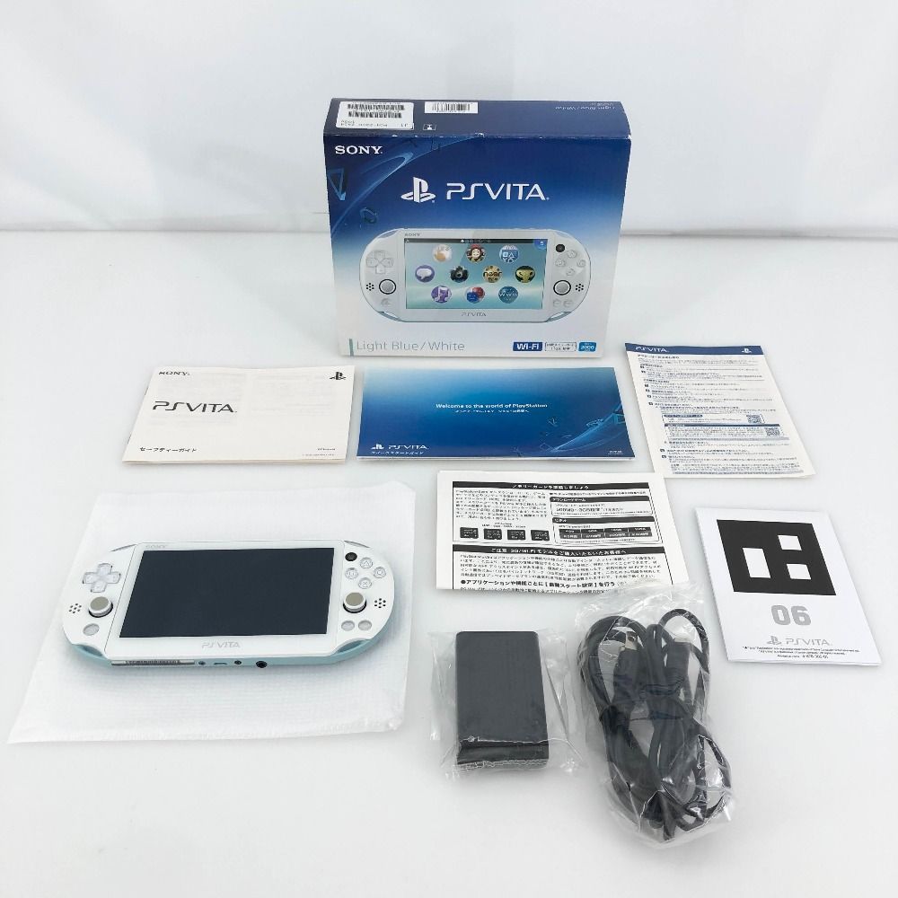 05w15819T PS VITA PlayStation vita 本体 箱あり ライトブルー ホワイト 動作 み 品