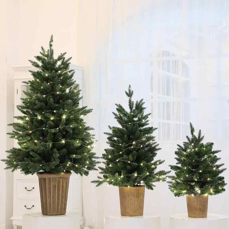 クリスマスツリー ミニ 卓上 飾り 小型 雪 杉 プラスチック デコレーション