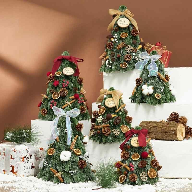 クリスマスツリー 卓上 30cm 40cm フェルト製 オーナメント付き 飾り付け 北欧風 ミニサイズ 組み立て式 デコレーション イベント パーティ