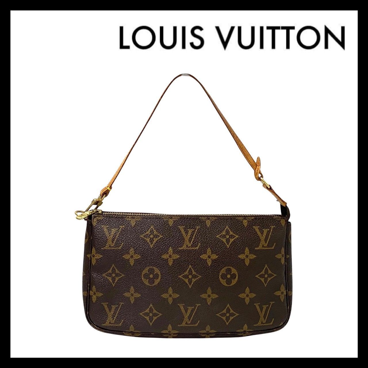 SU LOUIS VUITTON ポシェットアクセソワール モノグラム M51980 ポーチ ハンドバッグ ブラウン 茶 ルイ ヴィトン SU-214