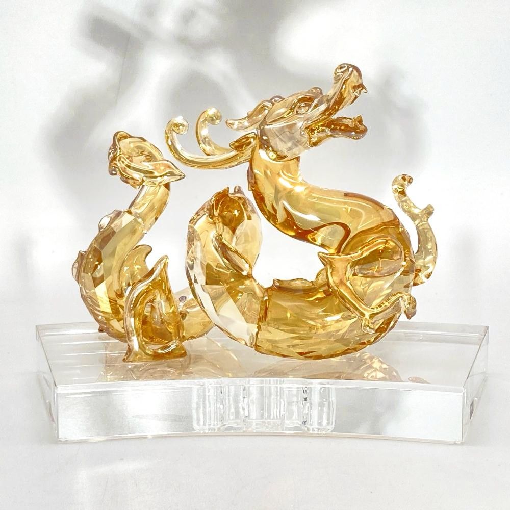 スワロフスキー SWAROVSKI 十二支 干支 ドラゴン オブジェ 置物 5301557 クリア Chinese Zodiac 辰年 寝室アクセサリー 置物 インテリア小物