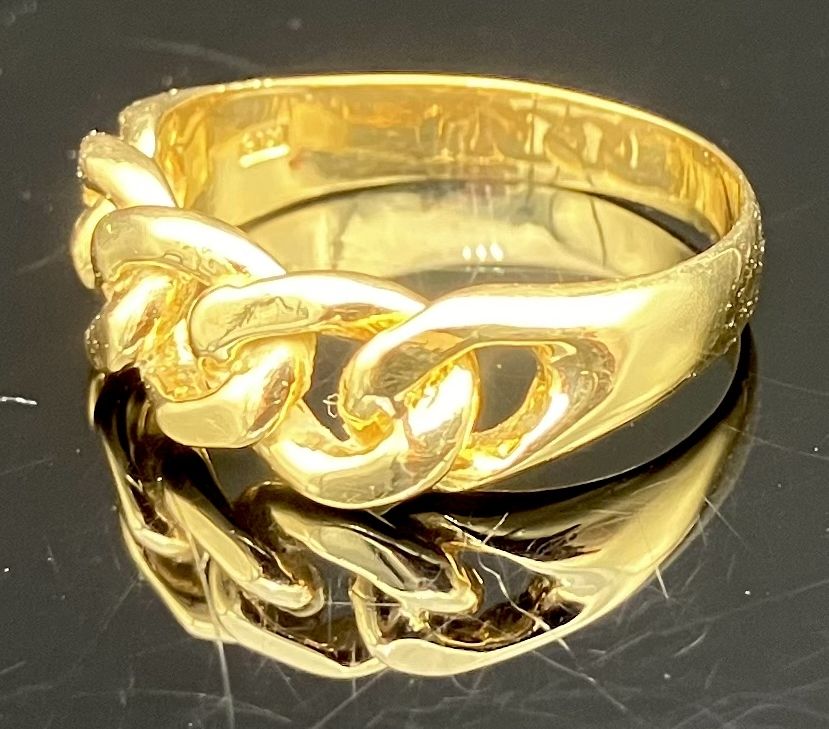 自然体な K18 14 4.6g リング 指輪 ゴールド イエローゴールド ゴールドリング 貴金属 デザインリング