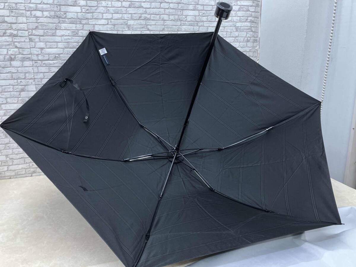 Burberry バーバリー 折りたたみ傘 ブラック ストライプ バーバリー