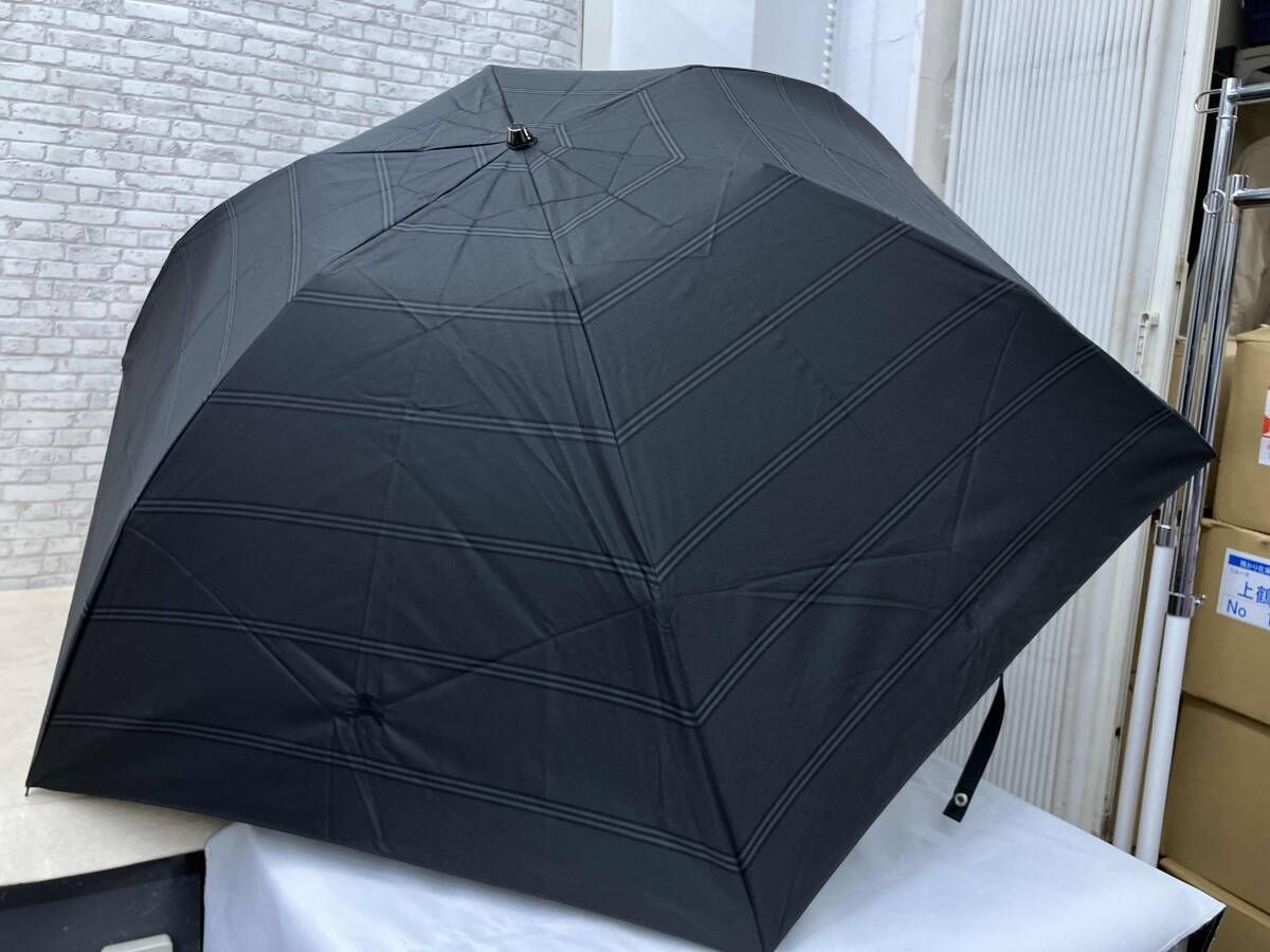 Burberry バーバリー 折りたたみ傘 ブラック ストライプ バーバリー
