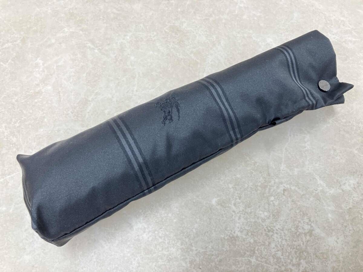 Burberry バーバリー 折りたたみ傘 ブラック ストライプ バーバリー