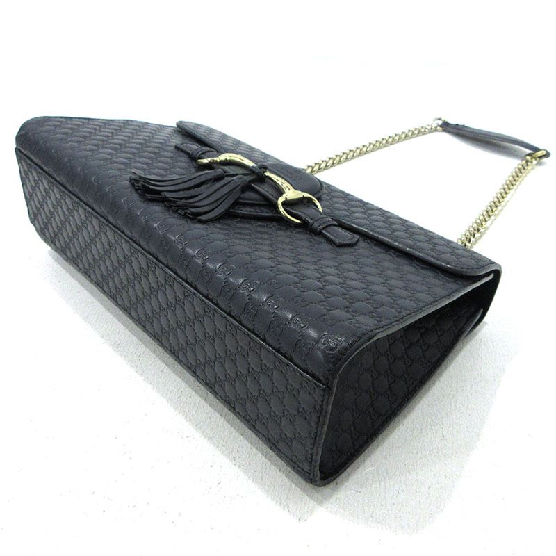 【中古】GUCCI グッチ ショルダーバッグ 449635 チェーンショルダーバッグ エミリー GG シマレザー GG型押しレザー ブルー系 青 SV金具 レディース バッグ A2601057【無料ギフトラッピング承ります】 三重本店】 中古 GUCCI | グッチ チェーンショルダーバッグ エミリー