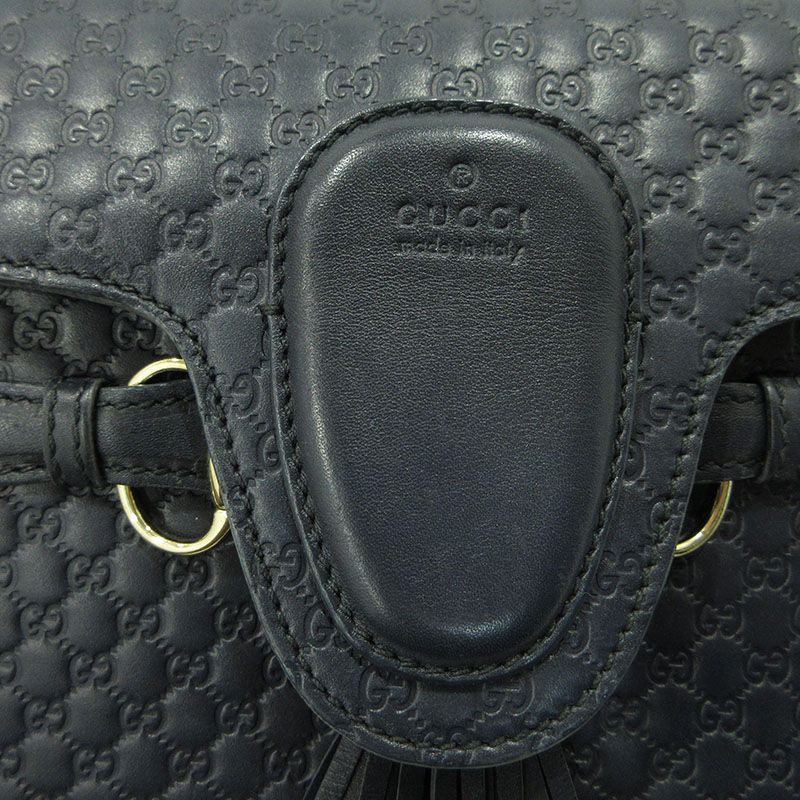 【中古】GUCCI グッチ ショルダーバッグ 449635 チェーンショルダーバッグ エミリー GG シマレザー GG型押しレザー ブルー系 青 SV金具 レディース バッグ A2601057【無料ギフトラッピング承ります】 GUCCI】グッチ『エミリー ミディアム チェーンショルダーバッグ