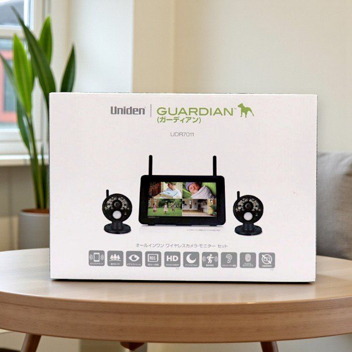 Uniden ユニデン ワイヤレス防犯カメラセット UDR7011 モニター付き IP65対応 スマホ連携 2カメラ 屋外対応