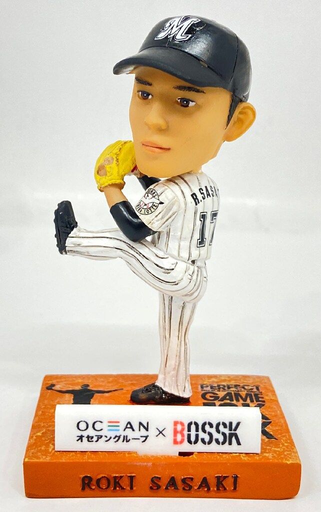 千葉ロッテマリーンズ　佐々木朗希　ボブルヘッド人形　未使用2点セット 千葉ロッテマリーンズ 佐々木朗希 ボブルヘッド人形 未使用2点セット