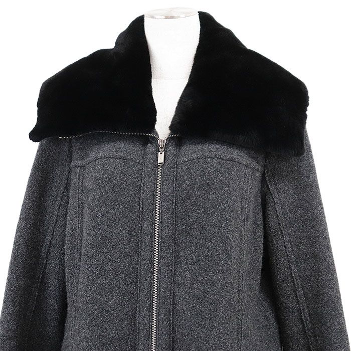 FOXEY！ヌードリア襟カシミアコート　38 Rene フォクシー　極美品 FOXEY！ヌードリア襟カシミアコート38 Rene フォクシー極美品