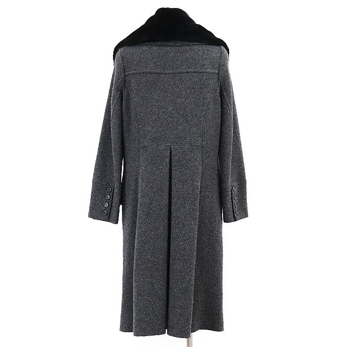 美品】FOXEY フォクシー ロングコート ヌートリアファー ウール