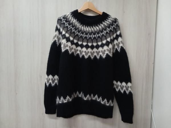 BATONER MOHAIR NORDIC CREW NECK BN-19FM-046 ニット バトナー ブラック サイズ3