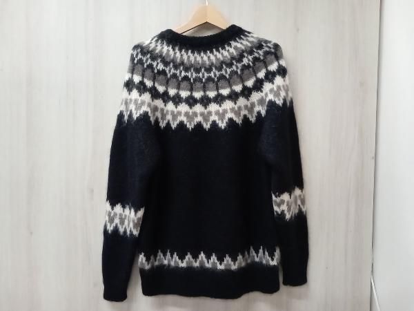 BATONER MOHAIR NORDIC CREW NECK BN-19FM-046 ニット バトナー ブラック サイズ3