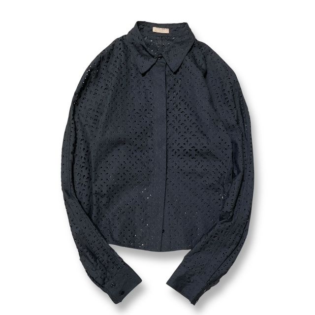 00s archive ALAIA ×CORSO.COmo レースシャツ 長袖シャツ ブラウス サイズ42 ブラック 11CET42C56 コムデギャルソン アライア