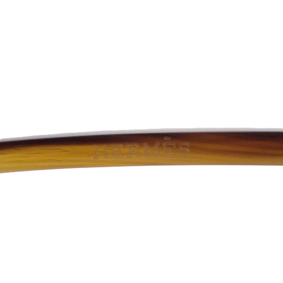  HERMES エルメス バッファローホーン かんざし ベージュ×ブラウン系 その他 ヘアアクセサリー